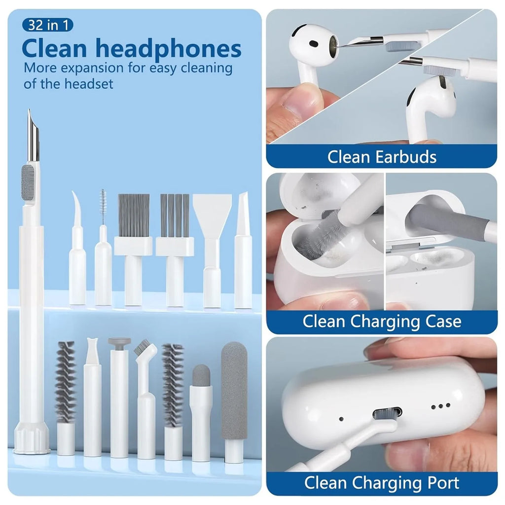 TechClean Pro 32: Estación de Limpieza Multifuncional para Dispositivos